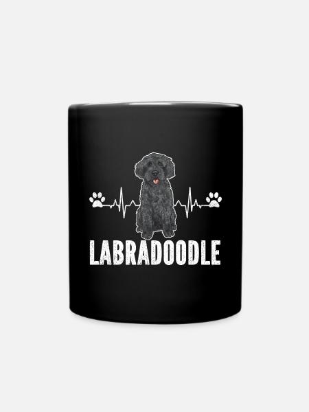 Labradoodle Hund - Tasse einfarbig - Schwarz