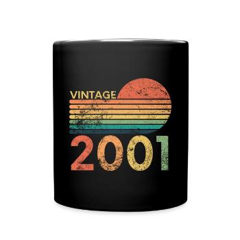 Vintage 2001 birthday vintage 2001 gift - Full Colour Mug - black - Front