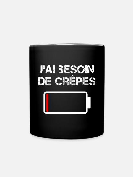 J'ai Besion De Crêpes - Mug uni - noir