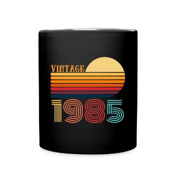 Edition Limitée Vintage Anniversaire Millésime 1985 - Mug uni - noir - Devant