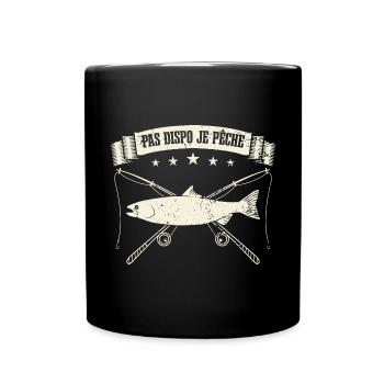 Pas Dispo Je Pêche - Mug uni - noir - Devant