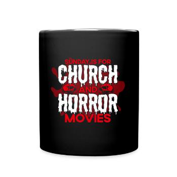 Scary Movie Horror Movie Creepy Movies Gift - Full Colour Mug - black - Front