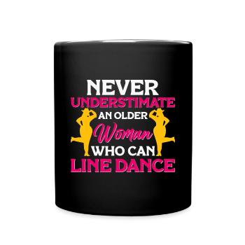 Line Dance Western Tänzer Line-DanceWestern - Tasse einfarbig - Schwarz - Vorne