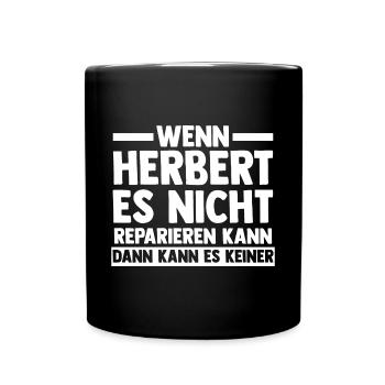 Herbert - Tasse einfarbig - Schwarz - Vorne