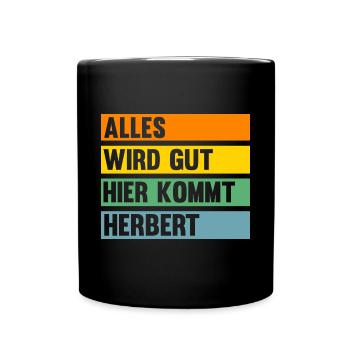 Herbert - Tasse einfarbig - Schwarz - Vorne