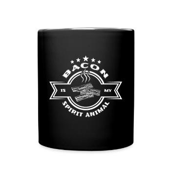 Bacon Spirit Animal - Speck Grillen - Tasse einfarbig - Schwarz - Vorne