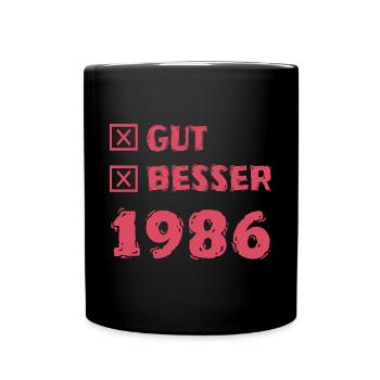 Besser 1986 - Tasse einfarbig - Schwarz - Vorne