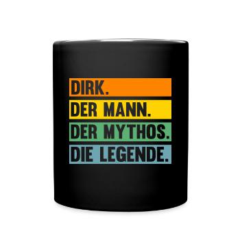 Dirk - Tasse einfarbig - Schwarz - Vorne