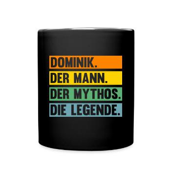 Dominik - Tasse einfarbig - Schwarz - Vorne