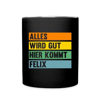 Felix - Tasse einfarbig - Schwarz - Vorne