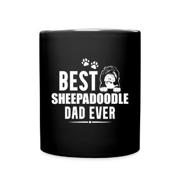 Sheepadoodle Doodle Dog - Full Colour Mug - black - Front