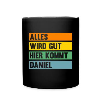 Daniel - Tasse einfarbig - Schwarz - Vorne