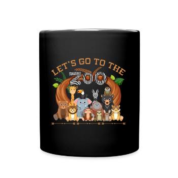 Family Zoo Travel Safari Animal Lovers - Full Colour Mug - black - Front