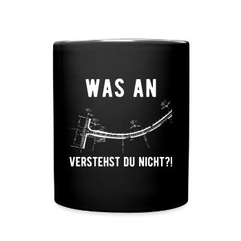 Straßenbau Straßenbauer Straßenbaumeister Geschenk - Tasse einfarbig - Schwarz - Vorne