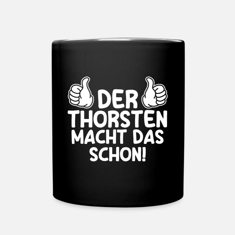 Thorsten - Tasse einfarbig - Schwarz