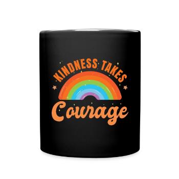 Kindness Takes Courage Anti-Bullying - Full Colour Mug - black - Front