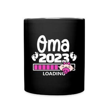 Oma loading 2023 - Tasse einfarbig - Schwarz - Vorne