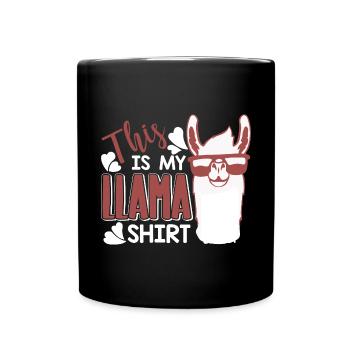 Llama This Is My Llamas - Full Colour Mug - black - Front