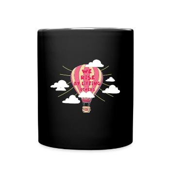 Heißluftballon & Ballon Fahrer Geschenk - Tasse einfarbig - Schwarz - Vorne