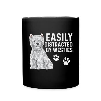 West Highland White Terrier Westie - Mug uni - noir - Devant