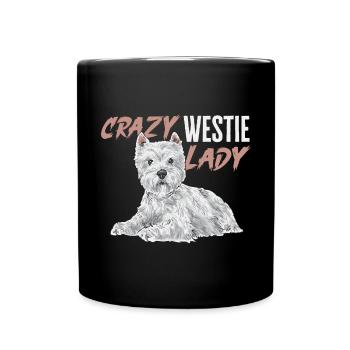 West Highland White Terrier Westie - Mug uni - noir - Devant