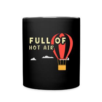 Heißluftballon & Ballon Fahrer Geschenk - Tasse einfarbig - Schwarz - Vorne