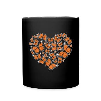 Monarque papillon monarque américain papillon monarque - Mug uni - noir - Devant