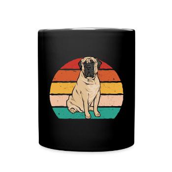 Mastiff Hund Old English Mastiff - Tasse einfarbig - Schwarz - Vorne