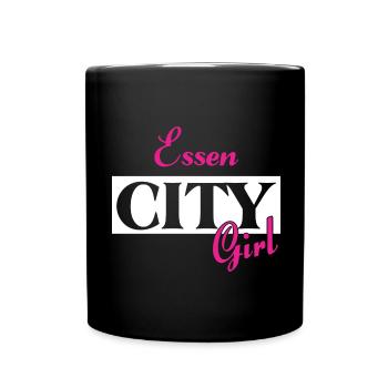 Essen City Girl Städtenamen Outfit - Tasse einfarbig - Schwarz - Vorne