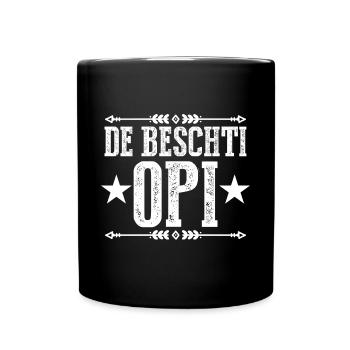 De Beschti Opi Bescht Opa - Tasse einfarbig - Schwarz - Vorne