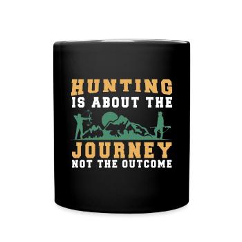 Jagen Jagdspruch & Jäger Geschenkidee - Tasse einfarbig - Schwarz - Vorne