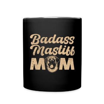 Mastiff Hund Old English Mastiff - Tasse einfarbig - Schwarz - Vorne