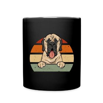 Mastiff Dog Old English Mastiff - Full Colour Mug - black - Front