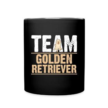 Chien Golden Retriever - Mug uni - noir - Devant