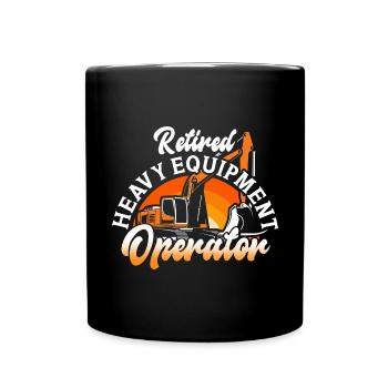 Construction machinery operator Excavator driver Excavator driver Construction workers - Full Colour Mug - black - Front