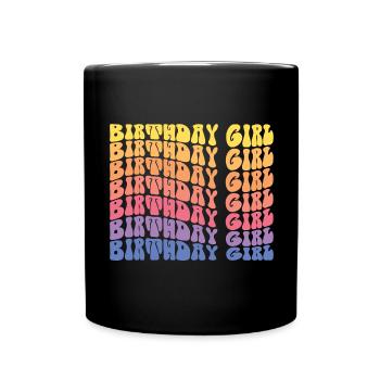Birthday Girl - Groovy Retro Vintage Birthday - Mug uni - noir - Devant
