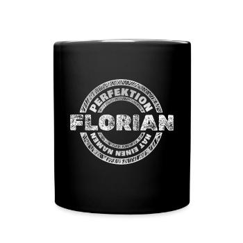 Geschenk für Florian - Tasse einfarbig - Schwarz - Vorne