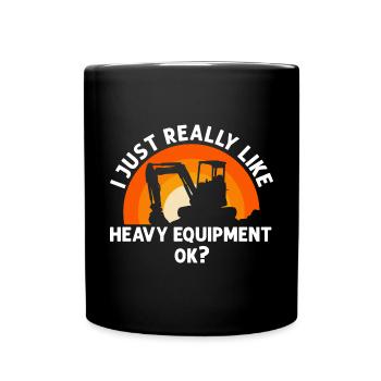 Construction machinery operator Excavator driver Excavator driver Construction workers - Full Colour Mug - black - Front