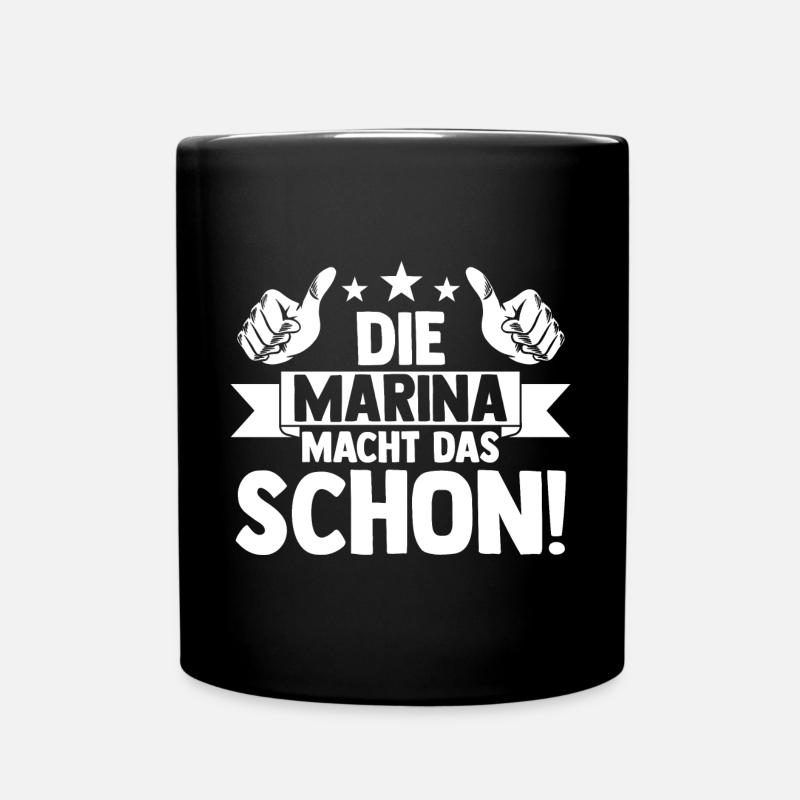 Marina - Tasse einfarbig - Schwarz