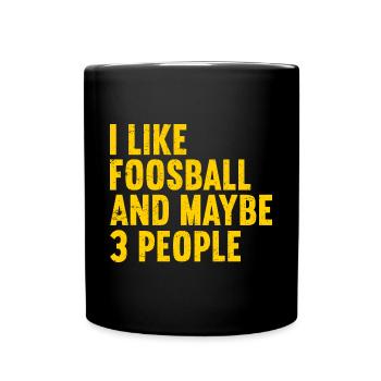 Tischfußball - Tasse einfarbig - Schwarz - Vorne