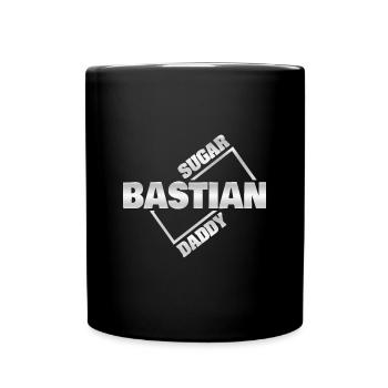 Daddy Bastian - Tasse einfarbig - Schwarz - Vorne
