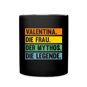 Valentina - Tasse einfarbig - Schwarz - Vorne