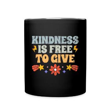 Vintage Kindness est libre de donner Anti-Bullying pour - Mug uni - noir - Devant