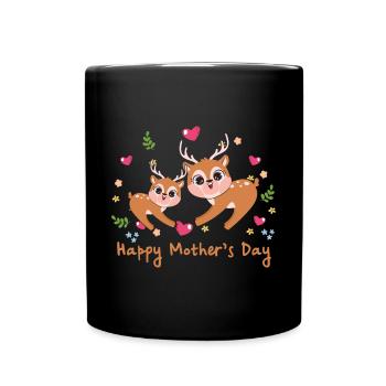 happy Mothersday - Tasse einfarbig - Schwarz - Vorne