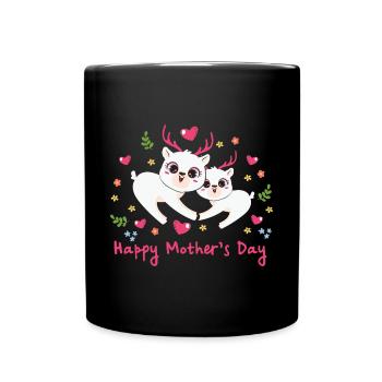 happy Mothersday - Tasse einfarbig - Schwarz - Vorne