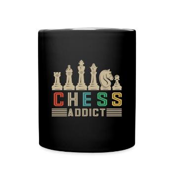 Lusitger Schachspieler Spruch I Schach - Tasse einfarbig - Schwarz - Vorne