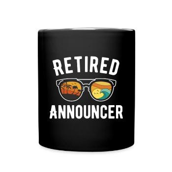 Annonceur de Retirement Beach - Mug uni - noir - Devant
