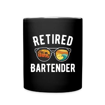 Bartender's Beachy Mixology Ausflug im Ruhestand - Tasse einfarbig - Schwarz - Vorne