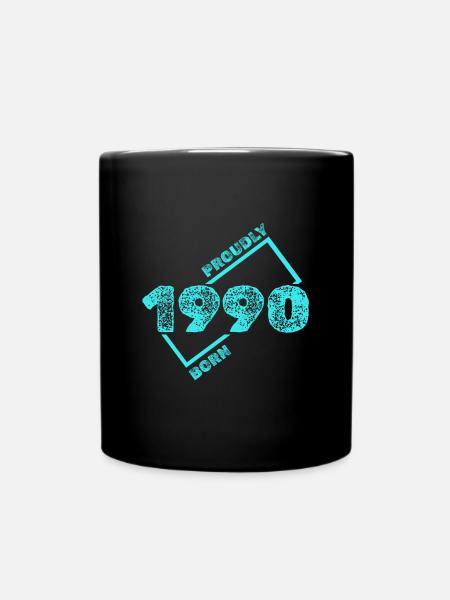 Geboren 1990 - Tasse einfarbig - Schwarz