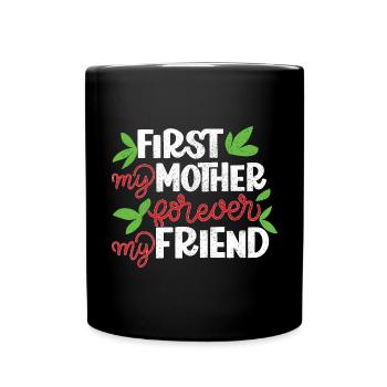 Mom Mom Mother's Day - Mother's Day Design - Full Colour Mug - black - Front